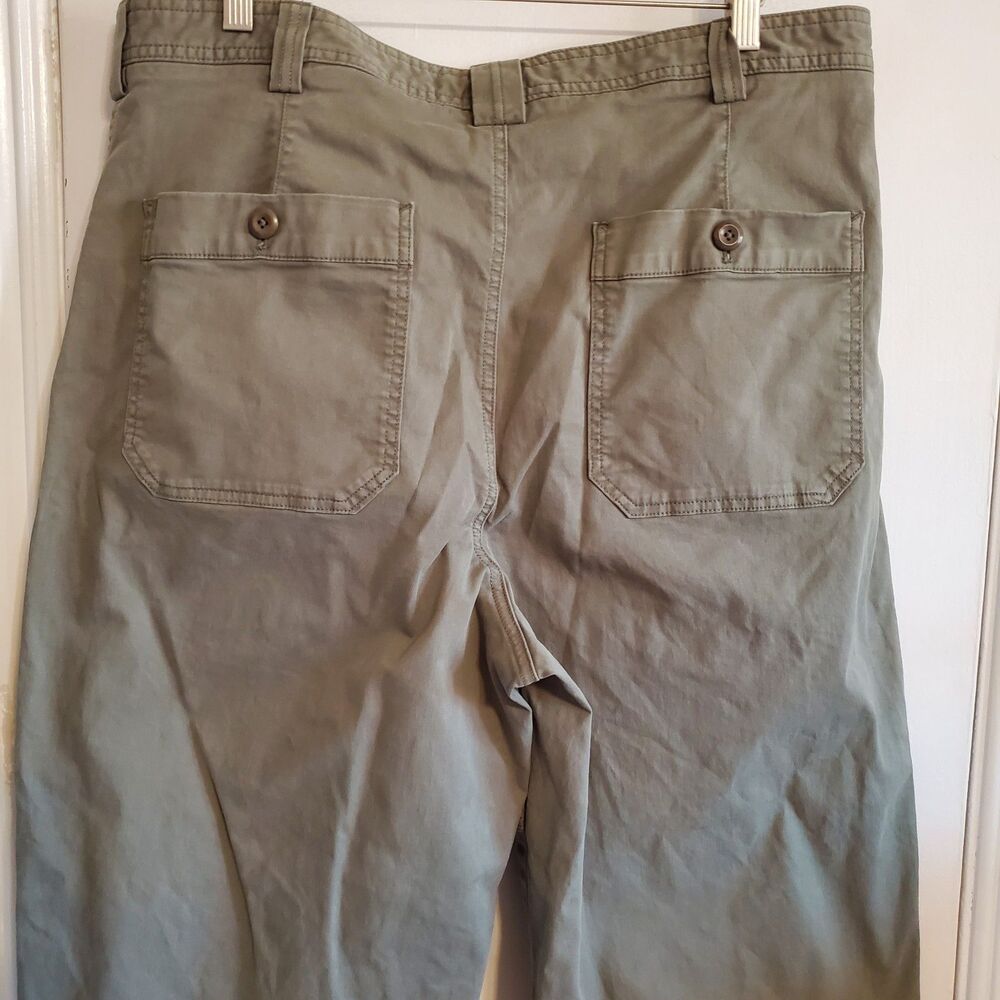 Banana Republic The Barrel Pants Size 14 Long Olive Green Utility Normcore Boho - Picture 7 of 12
